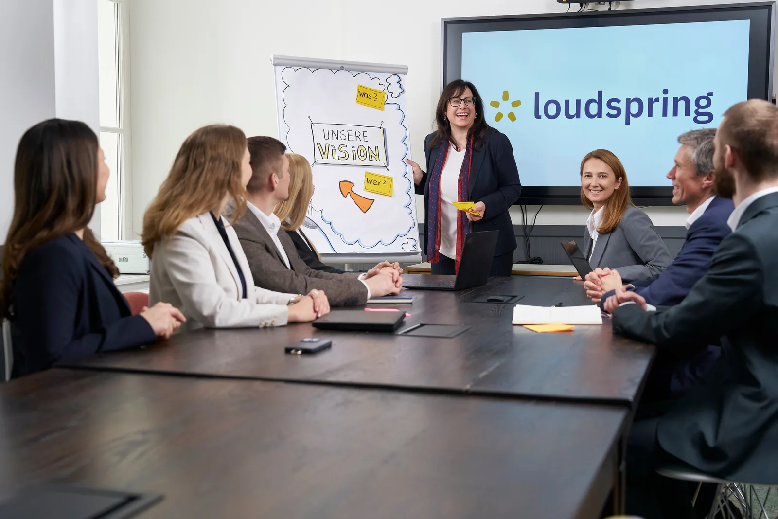 loudspring Team im Vision-Workshop mit Kundinnen und Kunden